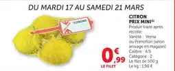 Maximarché Citron prix mini offre