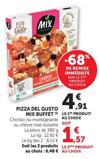 Pizza del gusto mix buffet