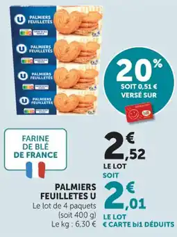 Maximarché Palmiers feuilletes u offre