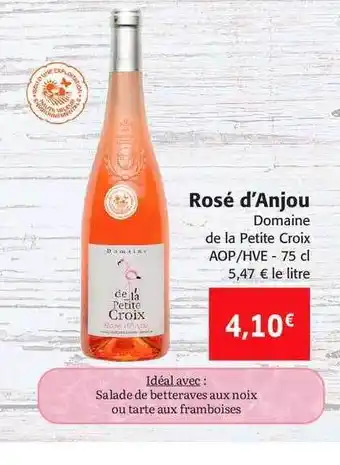 Colruyt Rosé D'anjou Domaine De La Petite Croix Aop-hve offre