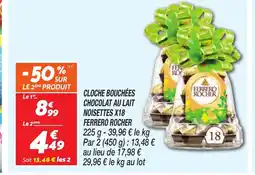 Netto FERRERO ROCHER Cloche bouchées cloche bouchées noisettes x18 offre