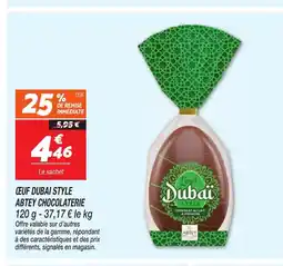 Netto Œuf dubai style abtey chocolaterie offre