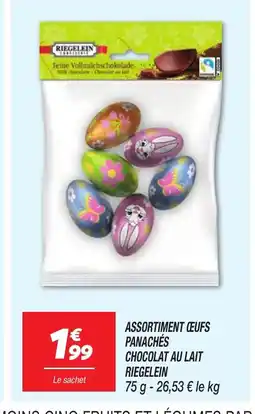 Netto RIEGELEIN Assortiment ceufs panachés chocolat au lait offre