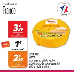 Netto NETTO Petit brie offre