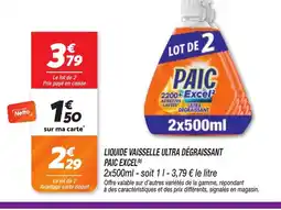 Netto PAIC Liquide vaisselle ultra dégraissant excel offre