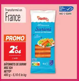 Netto NETTO Bâtonnets de surimi msc x24 offre