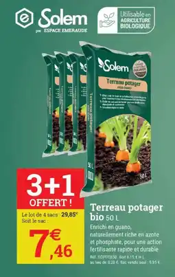 Espace emeraude Terreau potager bio offre