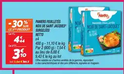 Netto NETTO Paniers feuilletés noix de saint jacques surgelées offre