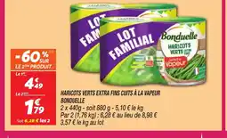 Netto BONDUELLE Haricots verts extra fins cuits à la vapeur offre