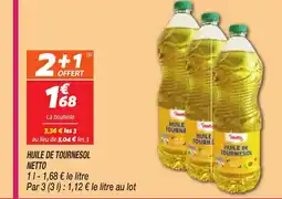 Netto NETTO Huile de tournesol offre