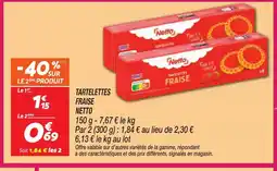 Netto NETTO Tartelettes fraise offre