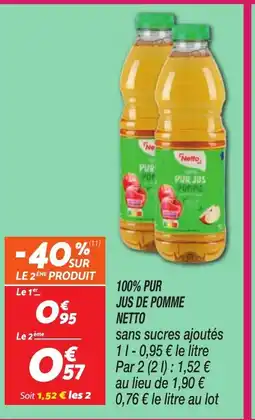 Netto NETTO 100% pur jus de pomme offre
