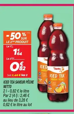 Netto NETTO Iced tea saveur pêche offre