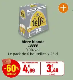 Coccinelle Supermarché Bière blonde leffe offre