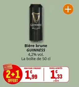 Coccinelle Supermarché Bière brune guinness offre