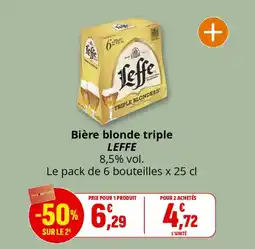 Coccinelle Supermarché Bière blonde triple leffe offre