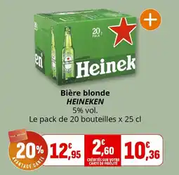 Coccinelle Supermarché Bière blonde heineken offre