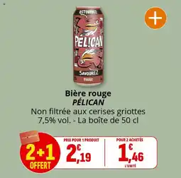 Coccinelle Supermarché Bière rouge pélican offre