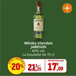 Coccinelle Supermarché Whisky irlandais jameson offre
