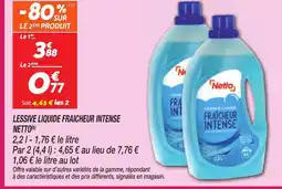 Netto NETTO Lessive liquide fraicheur intense offre