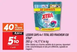 Netto XTRA Lessive caps 4+1 total déo fraicheur x30 offre