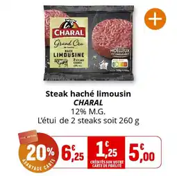 Coccinelle Supermarché Steak haché limousin charal offre