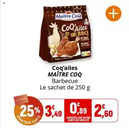 Coccinelle Supermarché Coq'ailes maître coq offre