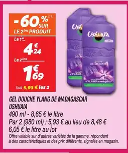 Netto USHUAIA Gel douche ylang de madagascar offre