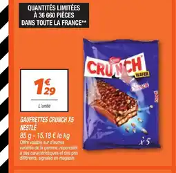 Netto Gaufrettes crunch x5 nestlé offre