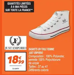 Netto JUST EMPORIO Baskets en toile femme offre