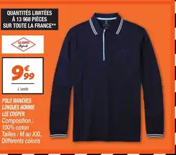 Netto Polo manches longues homme lee cooper offre