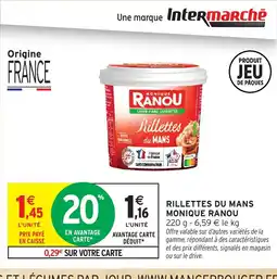 Intermarché Hyper MONIQUE RANOU Rillettes du mans offre