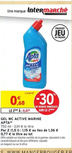 Intermarché Hyper APTA Gel wc active marine offre
