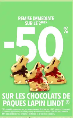 Intermarché Hyper LINDT Sur les chocolats de pâques lapin offre