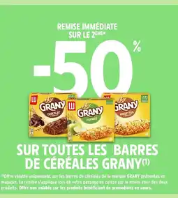 Intermarché Hyper GRANY Sur toutes les barres de céréales offre