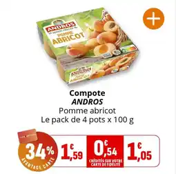 Coccinelle Supermarché Compote andros offre