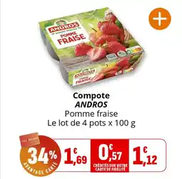 Coccinelle Supermarché Compote andros offre