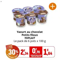 Coccinelle Supermarché Yaourt au chocolat petits filous yoplait offre