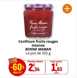 Coccinelle Supermarché Confiture fruits rouges intense bonne maman offre