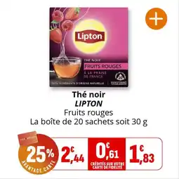 Coccinelle Supermarché Thé noir lipton offre