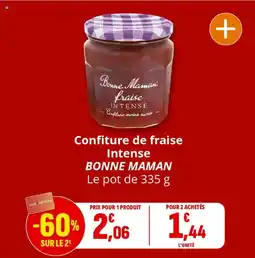 Coccinelle Supermarché Confiture de fraise intense bonne maman offre