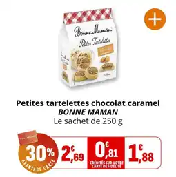 Coccinelle Supermarché Petites tartelettes chocolat caramel bonne maman offre