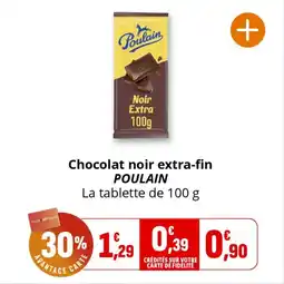 Coccinelle Supermarché Chocolat noir extra-fin poulain offre