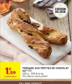 Intermarché Hyper Torsade aux pépites de chocolat x2 offre