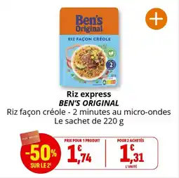 Coccinelle Supermarché Riz express ben's original offre