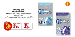 Coccinelle Supermarché Chewing gum freedent white offre