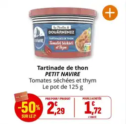 Coccinelle Supermarché Tartinade de thon petit navire offre