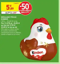 Intermarché Hyper KINDER Moulage poule offre