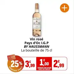 Coccinelle Supermarché Vin rosé pays d'oc i.g.p by haussmann offre