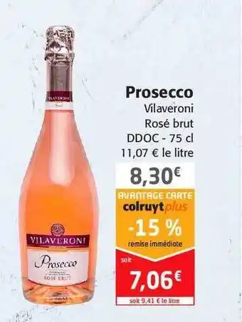 Colruyt Prosecco Vilaveroni Rosé Brut Ddoc offre